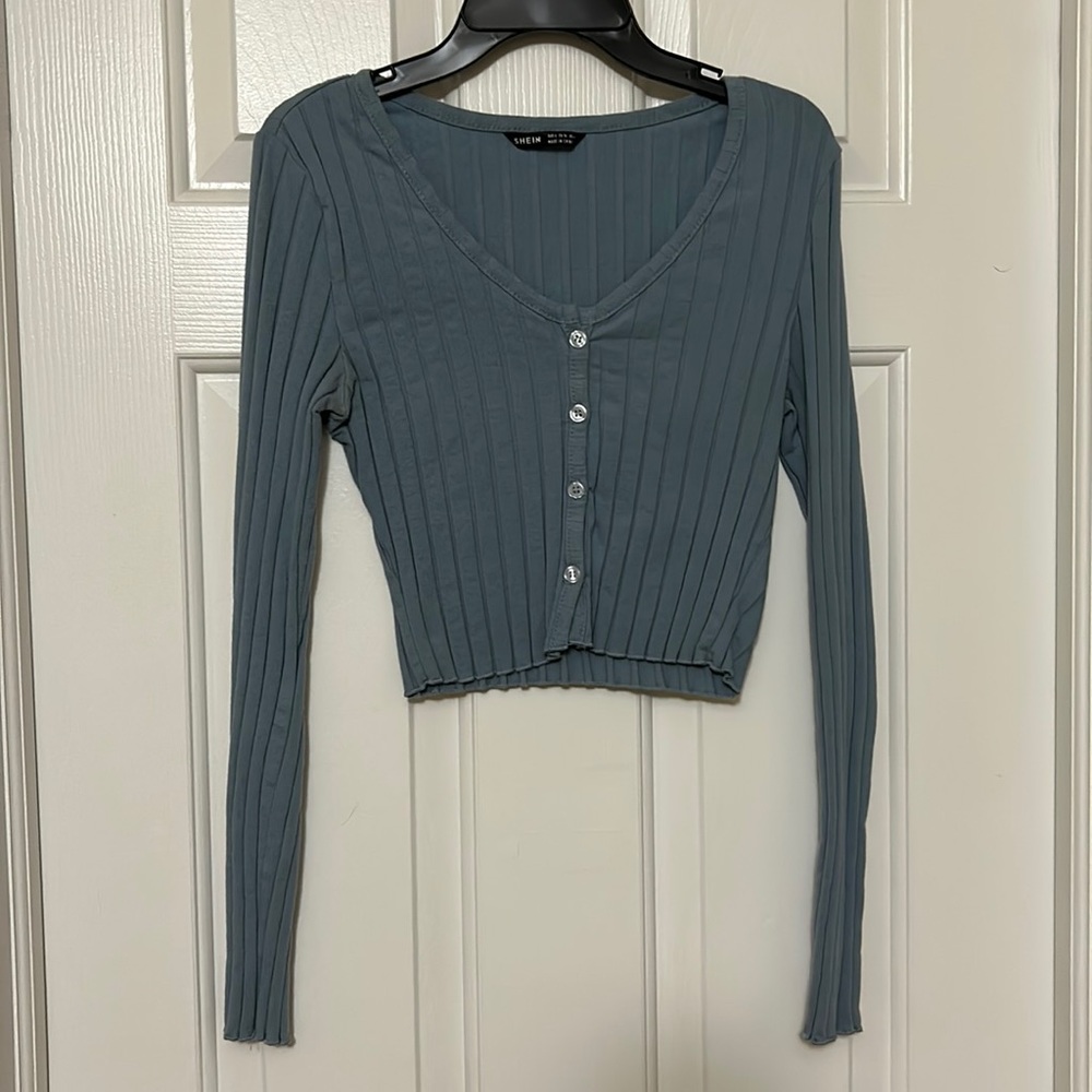 Light blue Shein cropped long sleeve S